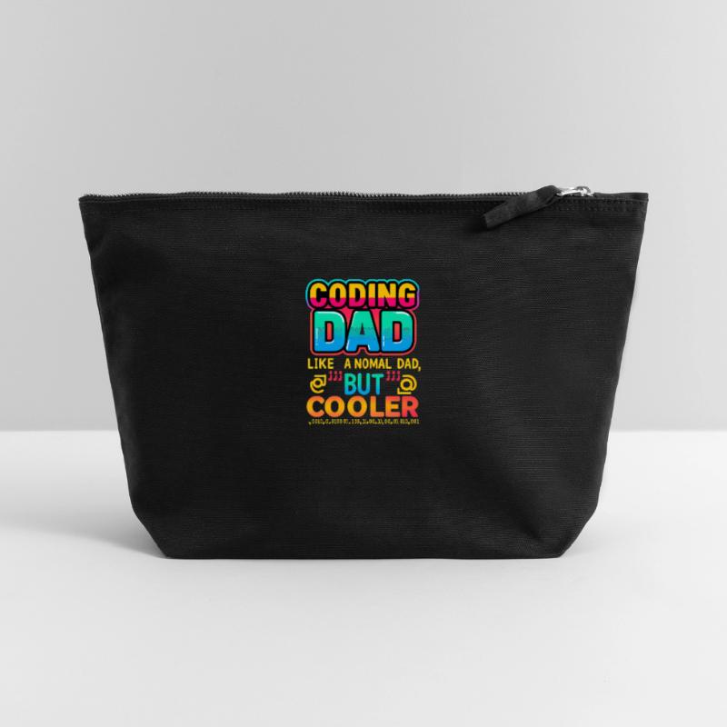 Coding Dad Cooler, Programmer  Canvas Zip Pouch 22 x 23 cm