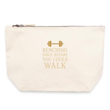 Funny Bench Press Meme Spot Me Bro Powerlifting - Canvas Zip Pouch 22 x 23 cm - nature - Front