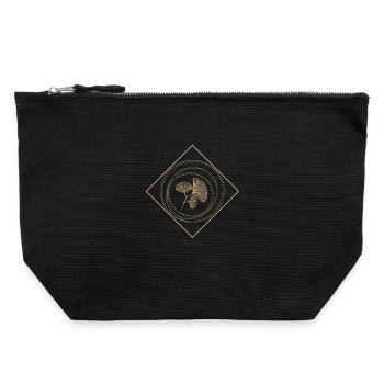 Golden Ginkgo Harmony - Canvas Zip Pouch 22 x 23 cm - black - Front