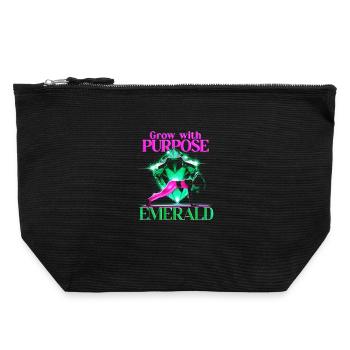 pierre de naissance - Pochette zippée en toile 22 x 23 cm - noir - Devant