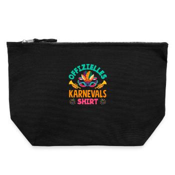 Helau Carnival Alaaf Official Carnival - Canvas Zip Pouch 22 x 23 cm - black - Front