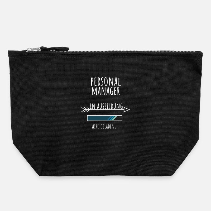 Human Resources Manager Studies - Canvas Zip Pouch 22 x 23 cm - black