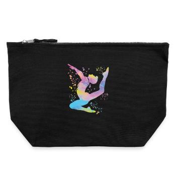 Gymnastique au sol Gymnastique artistique - Pochette zippée en toile 22 x 23 cm - noir - Devant