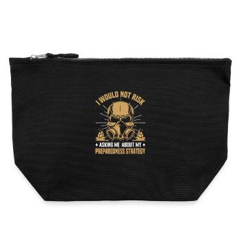 Prepping Lover Survivalist Prepper-Ausrüstung - Canvas Reißverschluss-Täschchen (22 x 23 cm) - Schwarz - Vorne