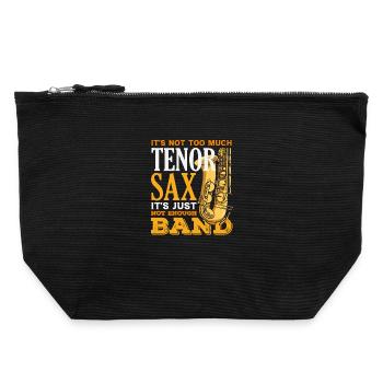 Saxophone ténor saxophoniste de jazz - Pochette zippée en toile 22 x 23 cm - noir - Devant