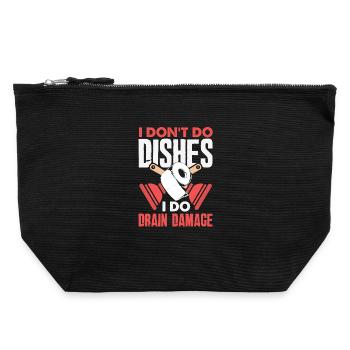 Toilet Clogging Master Funny - Canvas Zip Pouch 22 x 23 cm - black - Front