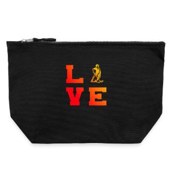 Short and clear floorball - Canvas Zip Pouch 22 x 23 cm - black - Front