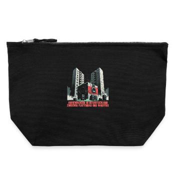 Hardtekk Tekke Ostdeutschland Plattenbau - Pochette zippée en toile 22 x 23 cm - noir - Devant