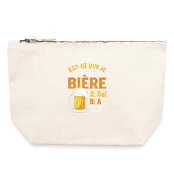 Do I Want A Beer? Joke Beauf Alcohol Humor - Canvas Zip Pouch 22 x 23 cm - nature - Front