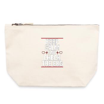 Cardiac Tech Keep Calm And Check The Cath Lab - Canvas Reißverschluss-Täschchen (22 x 23 cm) - Naturweiß - Vorne
