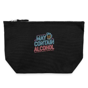 Peut contenir de l’alcool Alkohol Mallorca Saufen JGA - Pochette zippée en toile 22 x 23 cm - noir - Devant