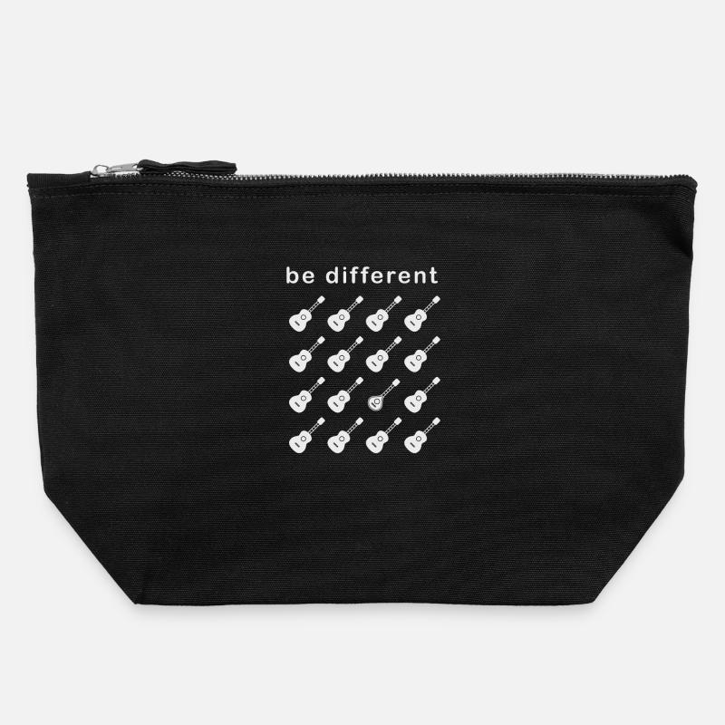 Bouzouki instead of guitar Be Different Greek Music - Canvas Zip Pouch 22 x 23 cm - black