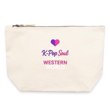 Just A K Pop Soul In A Western World - Canvas Reißverschluss-Täschchen (22 x 23 cm) - Naturweiß - Vorne