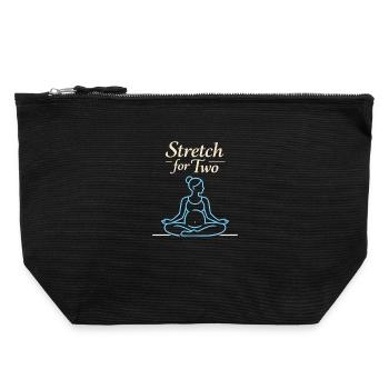 Vorgeburtliches Yoga Werdende Mutter - Canvas Reißverschluss-Täschchen (22 x 23 cm) - Schwarz - Vorne