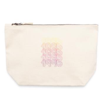 1996 Cadeau Anniversaire Rétro Futuriste Vintage - Pochette zippée en toile 22 x 23 cm - blanc naturel - Devant