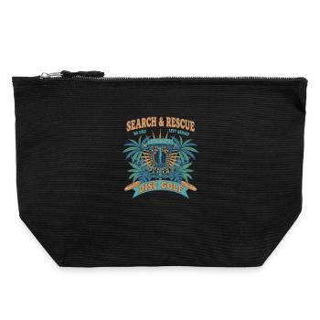 Recherche et sauvetage : aucun disque laissé derrière Disc golf - Pochette zippée en toile 22 x 23 cm - noir - Devant