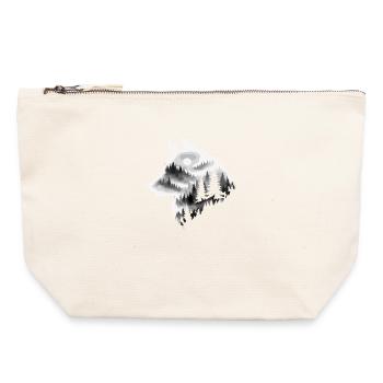 Wolf, Forest, Nature, Wilderness, Outdoor, Animal - Canvas Zip Pouch 22 x 23 cm - nature - Front