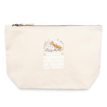 Carnival Disguised as a Tanker Truck Bachelor Party Costume Beer - Canvas Zip Pouch 22 x 23 cm - nature - Front