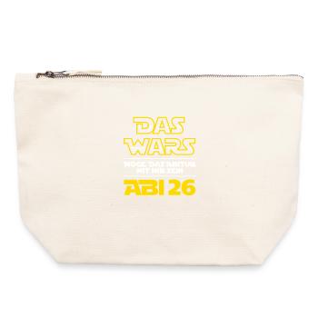 Das Wars | Abi 2026 - Abitur - Geschenk - Canvas Reißverschluss-Täschchen (22 x 23 cm) - Naturweiß - Vorne