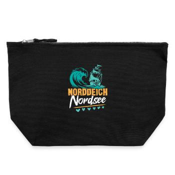 Vacances à la mer du Nord NORDDEICH OSTHOLSTEIN Fun - Pochette zippée en toile 22 x 23 cm - noir - Devant