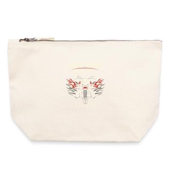 Motorcycle Traffic Humor, The Driver - Canvas Zip Pouch 22 x 23 cm - nature - Front