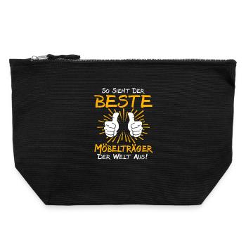 Furniture Carrier Gift Idea - Canvas Zip Pouch 22 x 23 cm - black - Front