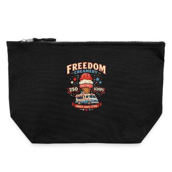 250 Jahre Amerika Jubiläum 4. Juli Freiheit - Canvas Reißverschluss-Täschchen (22 x 23 cm) - Schwarz - Vorne