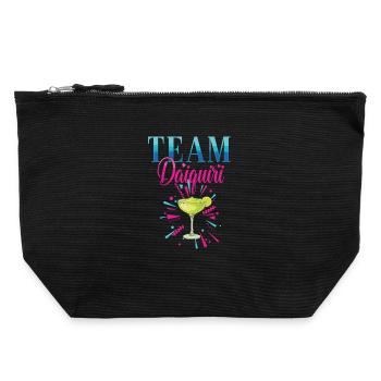 Équipe de cocktails de soirée de jeune fille Daiquiri - Pochette zippée en toile 22 x 23 cm - noir - Devant