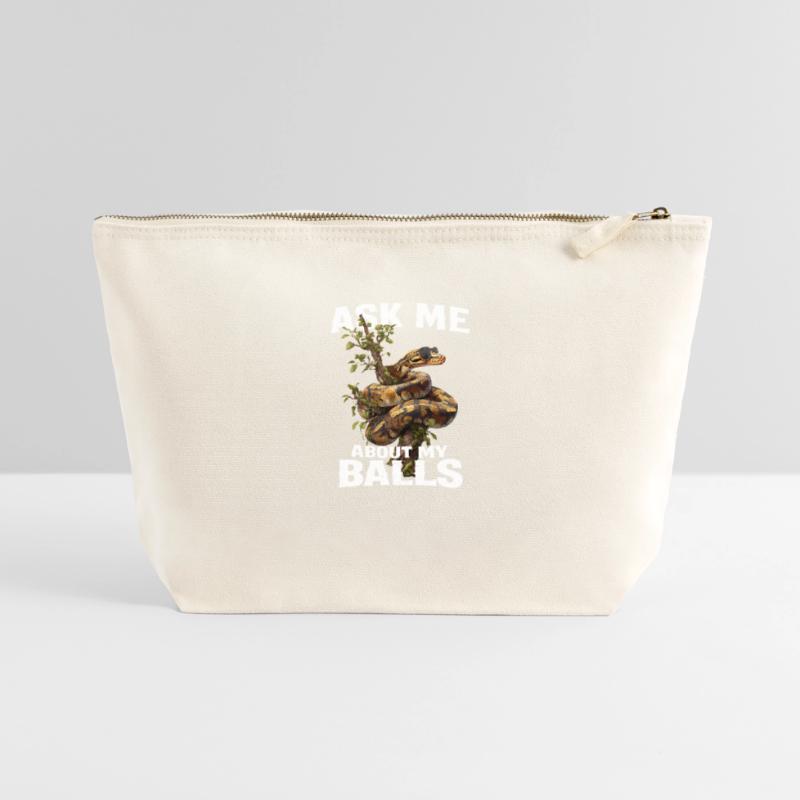 King Python Snakes Lover Terrarium Python Canvas Zip Pouch 22 x 23 cm