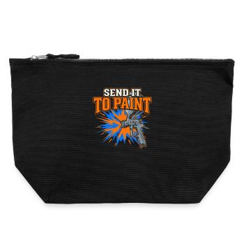 Car Body Workshop Car Body Technician - Canvas Zip Pouch 22 x 23 cm - black - Front