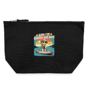 Stand up Paddle - Canvas Zip Pouch 22 x 23 cm - black - Front