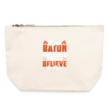 Danseuse de l’école de danse Vortex Dance - Pochette zippée en toile 22 x 23 cm - blanc naturel - Devant