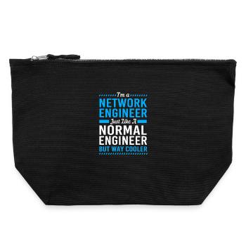 Netzwerk Informatiker Programmierer Admin - Canvas Reißverschluss-Täschchen (22 x 23 cm) - Schwarz - Vorne