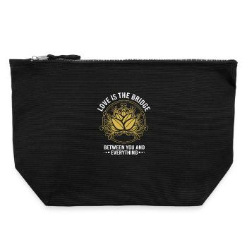Zen Meditation Buddhism Buddhist Buddha Chakra - Canvas Zip Pouch 22 x 23 cm - black - Front