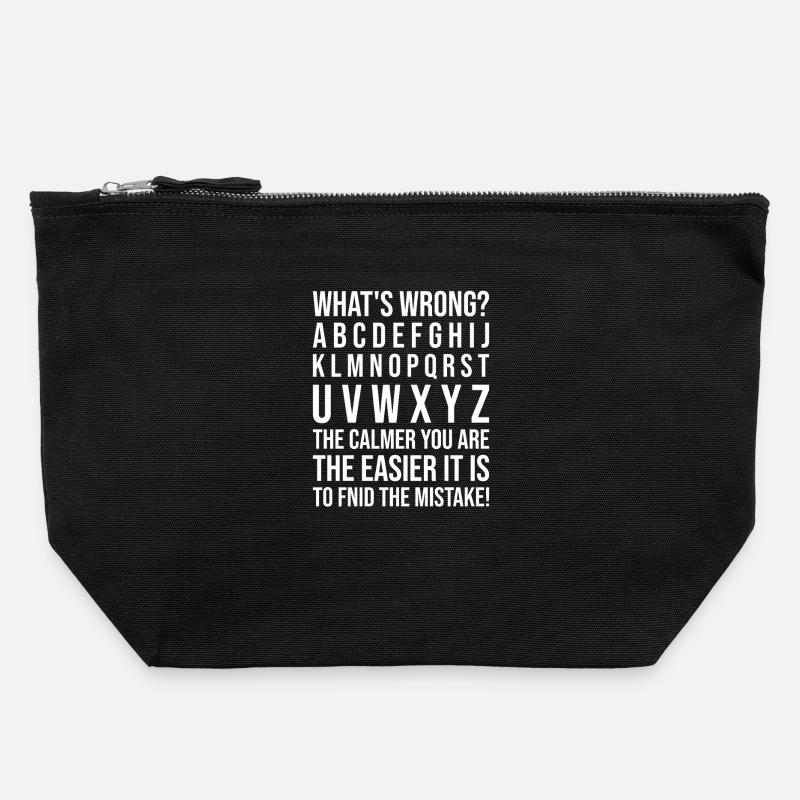 What's Wrong Funny teacher classroom - Canvas Zip Pouch 22 x 23 cm - black