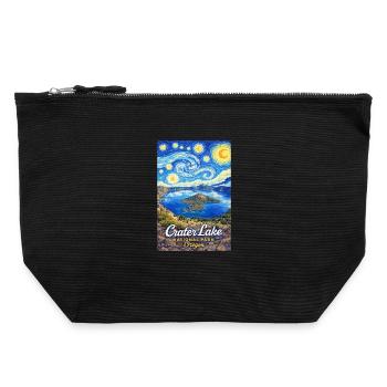 Crater Lake National Park, Oregon Starry Night - Canvas Zip Pouch 22 x 23 cm - black - Front