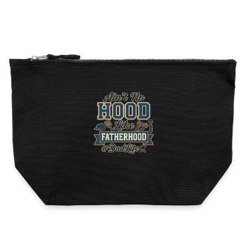 Dad Life Fatherhood Tool Grill Dad - Canvas Zip Pouch 22 x 23 cm - black - Front