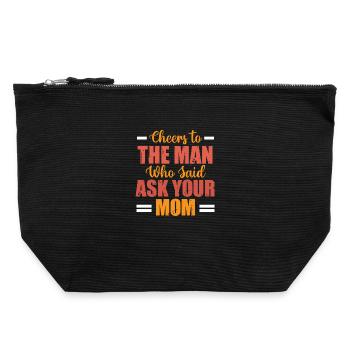 Humour drôle de papa Ambiance détendue de papa Vêtements - Pochette zippée en toile 22 x 23 cm - noir - Devant