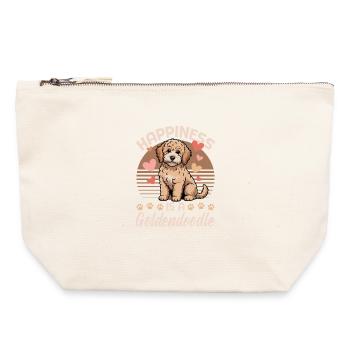 Goldendoodle Dog Breed - Canvas Zip Pouch 22 x 23 cm - nature - Front