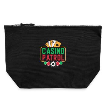 Gambling Fan Casino Patrol Casino - Canvas Zip Pouch 22 x 23 cm - black - Front
