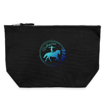Tribune de saut : Exercice équestre obligatoire de Volti - Pochette zippée en toile 22 x 23 cm - noir - Devant