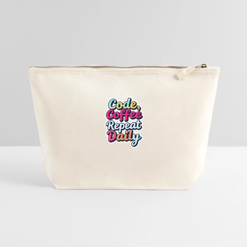 Code Sleep Debug Repeat Programmer Shirt Pochette zippée en toile 22 x 23 cm