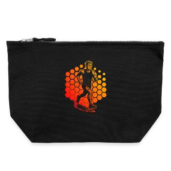 Courir Love to Wear - Pochette zippée en toile 22 x 23 cm - noir - Devant