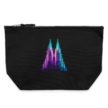Confettis au cœur du Carnaval de Cologne - Pochette zippée en toile 22 x 23 cm - noir - Devant