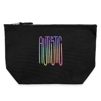 Autistic Spectrum Flow - Canvas Zip Pouch 22 x 23 cm - black - Front