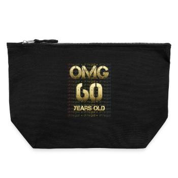 Birthday OMG - 60 years old - Canvas Zip Pouch 22 x 23 cm - black - Front