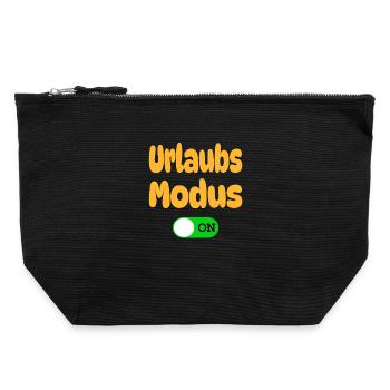 Urlaubsmodus An Lustiges Ferien Schalter T-Shirt - Canvas Reißverschluss-Täschchen (22 x 23 cm) - Schwarz - Vorne