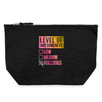 Bulldogge - Canvas Reißverschluss-Täschchen (22 x 23 cm) - Schwarz - Vorne