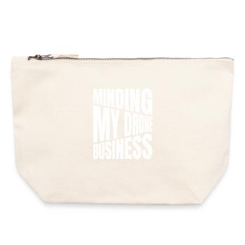 Minding My Drone Business Drone Wordplay - Canvas Zip Pouch 22 x 23 cm - nature - Front