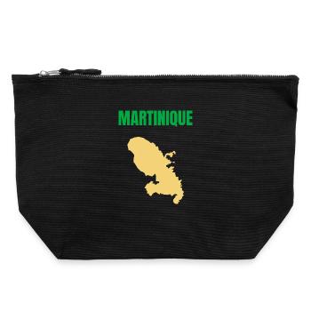 Martinique – West Indies T-shirt - Canvas Zip Pouch 22 x 23 cm - black - Front
